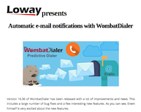 Automatic e-mail notifications with WombatDialer